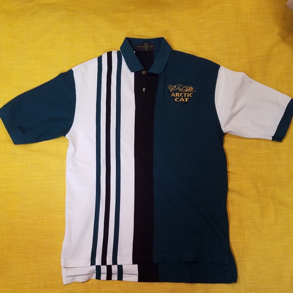VTG Arctic Cat Striped Polo